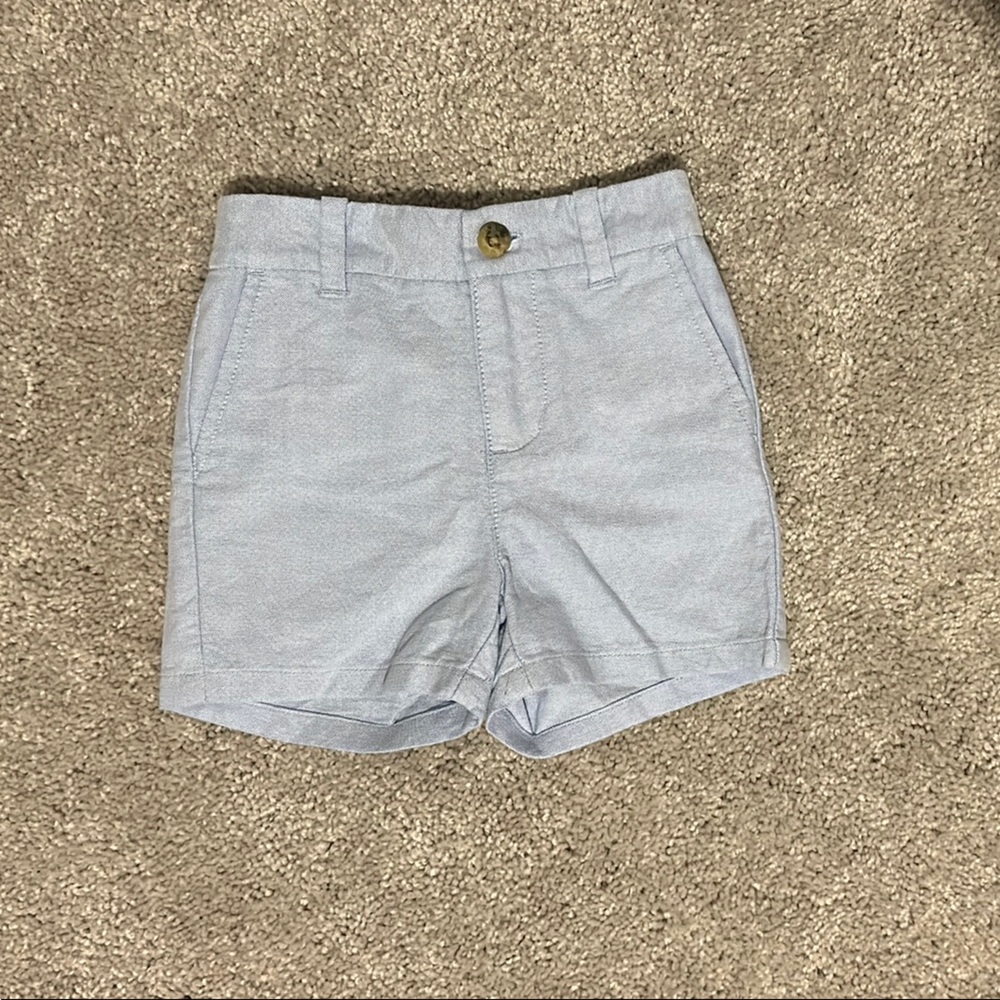 Janie and Jack Sky Blue Shorts Boys Linen-cotton Size 6-12 months
